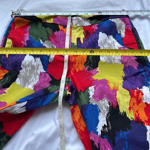Kate Spade Saturday Abstract Colour Splatter Tapered Leg Pants Size 10 - Picture 7 of 16